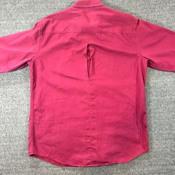 King Ranch Button Down Shirt Western Style Casual Top Long Sleeve Mens Large Red - Picture 5 of 10